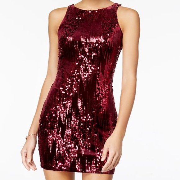 Emerald Sundae Dresses & Skirts - Emerald Sundae  Sequined Velvet Bodycon Dress